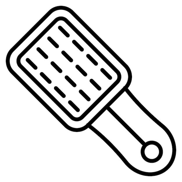 El icono vectorial del cepillo de cabello se puede usar para el conjunto de iconos del spa