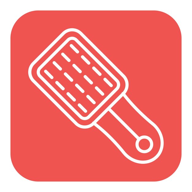 El icono vectorial del cepillo de cabello se puede usar para el conjunto de iconos del spa