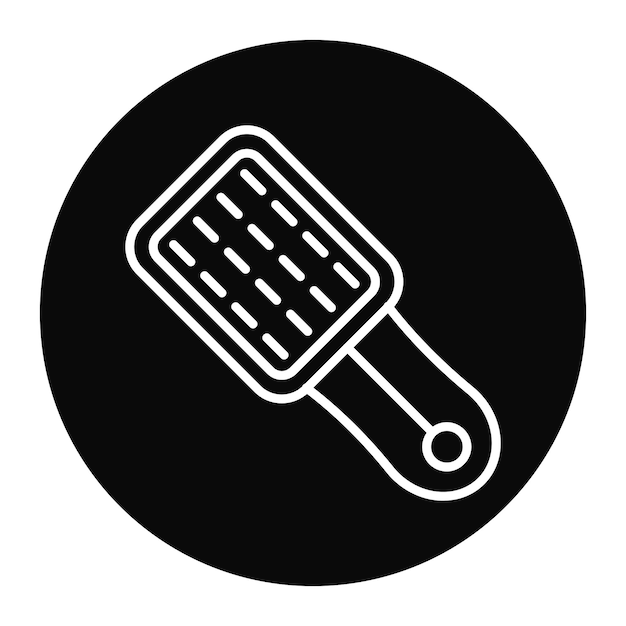 El icono vectorial del cepillo de cabello se puede usar para el conjunto de iconos del spa
