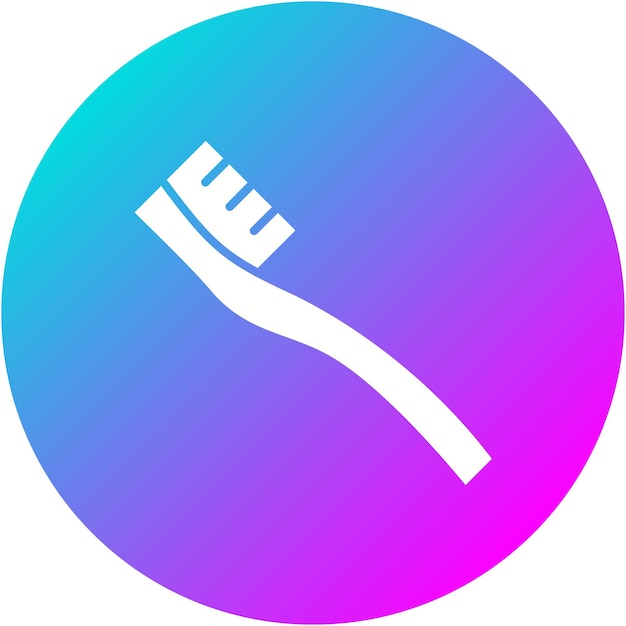 El icono vectorial del cepillo de dientes se puede utilizar para el conjunto de iconos de artículos para el hogar