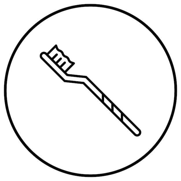 El icono vectorial del cepillo de dientes se puede utilizar para el conjunto de iconos médicos