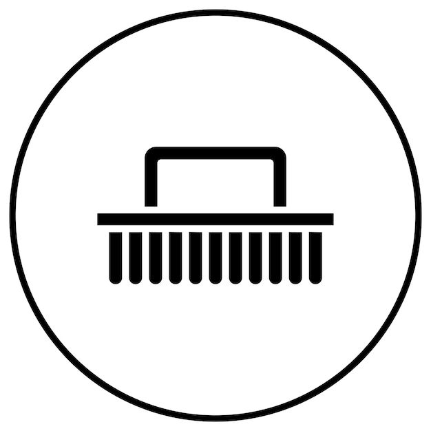 El icono vectorial del cepillo de limpieza se puede utilizar para el conjunto de iconos de limpieja de la casa