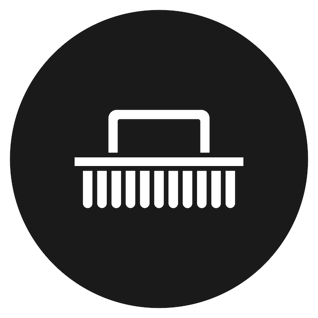 El icono vectorial del cepillo de limpieza se puede utilizar para el conjunto de iconos de limpieja de la casa
