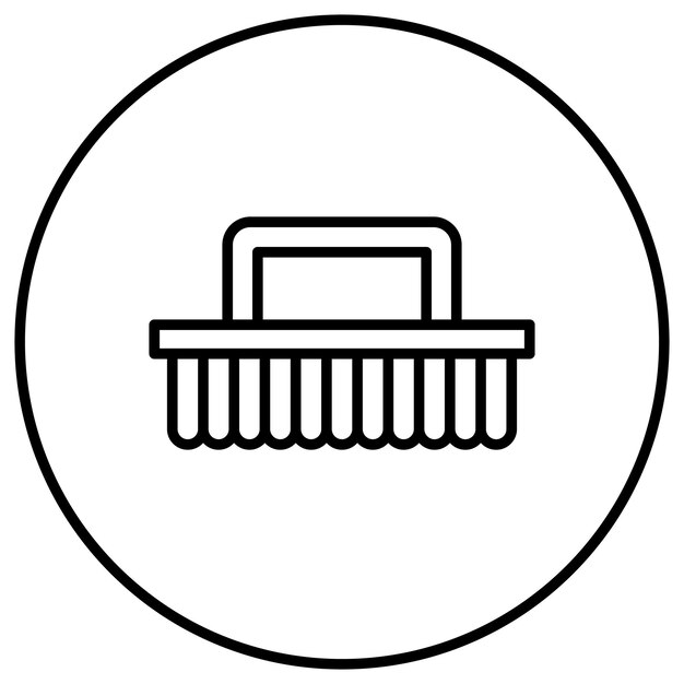 El icono vectorial del cepillo de limpieza se puede utilizar para el conjunto de iconos de limpieja de la casa
