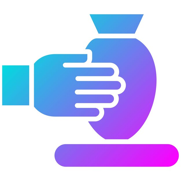 El icono vectorial de cerámica se puede utilizar para el conjunto de iconos de Art and Craft Supplies