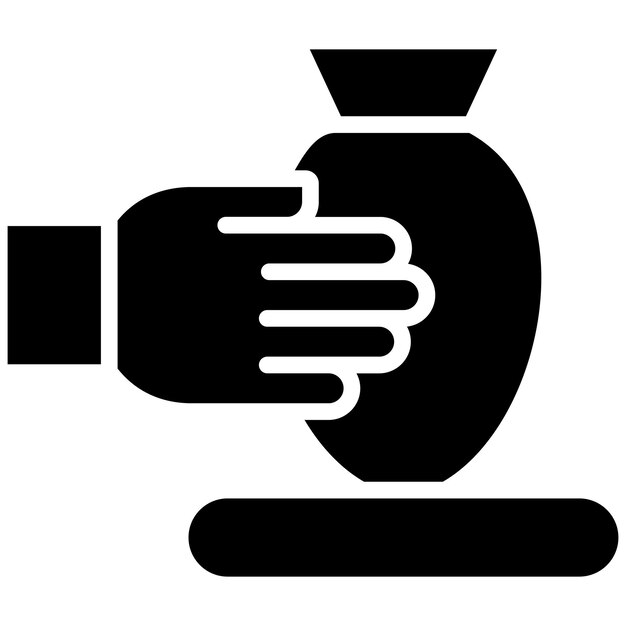 El icono vectorial de cerámica se puede utilizar para el conjunto de iconos de Art and Craft Supplies