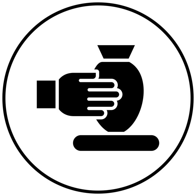 El icono vectorial de cerámica se puede utilizar para el conjunto de iconos de Art and Craft Supplies