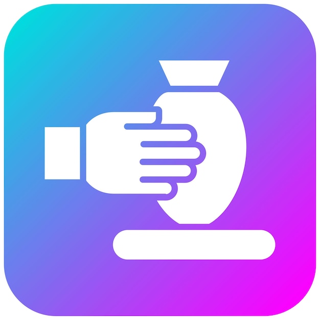 El icono vectorial de cerámica se puede utilizar para el conjunto de iconos de Art and Craft Supplies