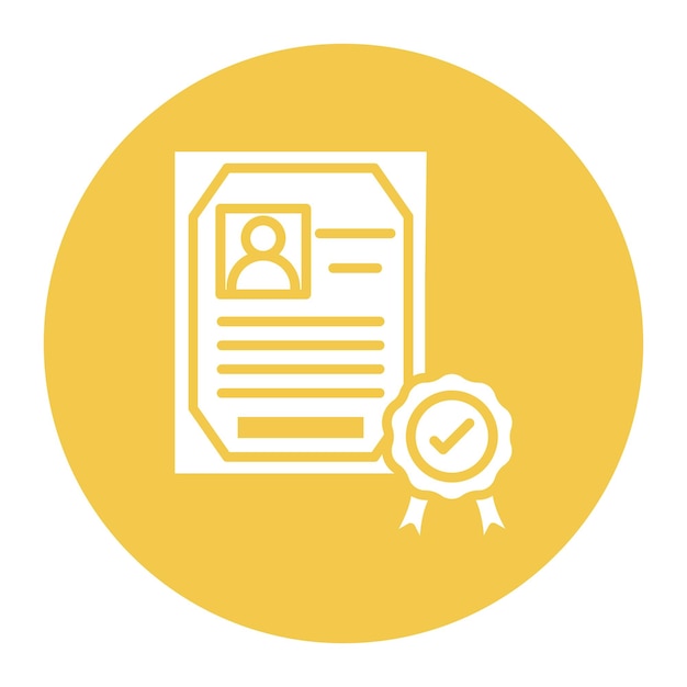 El icono vectorial del certificado EIN se puede utilizar para el conjunto de iconos de crédito y préstamo