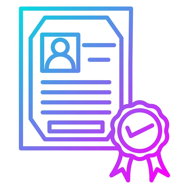 El icono vectorial del certificado EIN se puede utilizar para el conjunto de iconos de crédito y préstamo