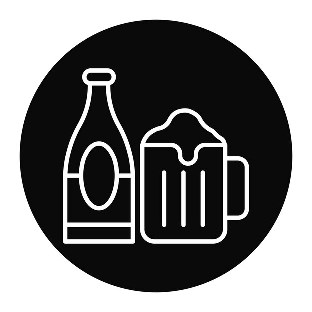 El icono vectorial de cerveza gratuito se puede usar para el conjunto de iconos del espacio de coworking