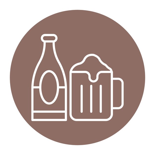 El icono vectorial de cerveza gratuito se puede usar para el conjunto de iconos del espacio de coworking
