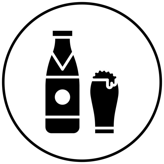El icono vectorial de la cerveza se puede usar para el conjunto de iconos del Oktoberfest