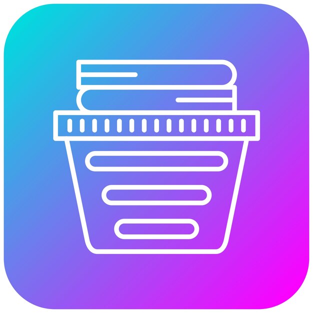 El icono vectorial de la cesta de la ropa se puede usar para el conjunto de iconos de artículos para el hogar