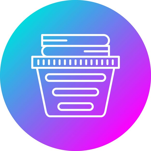 El icono vectorial de la cesta de la ropa se puede usar para el conjunto de iconos de artículos para el hogar