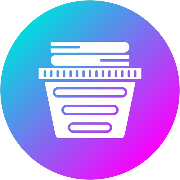 El icono vectorial de la cesta de la ropa se puede usar para el conjunto de iconos de artículos para el hogar
