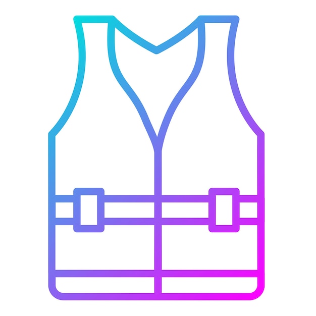 El icono vectorial del chaleco de vida se puede usar para el conjunto de iconos de Beach Resort