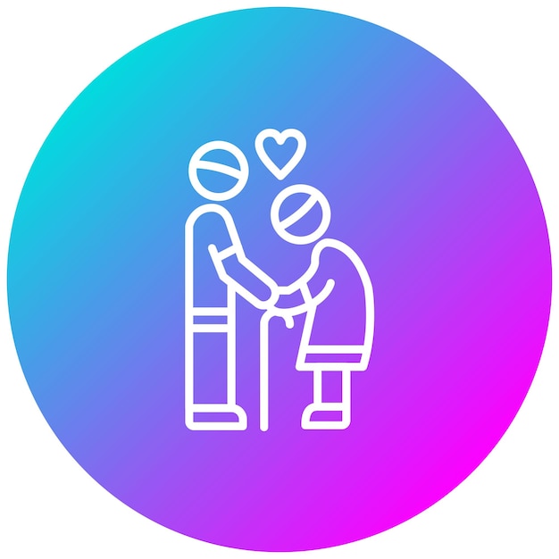 El icono vectorial de Charity Walk se puede usar para el conjunto de iconos de Charity