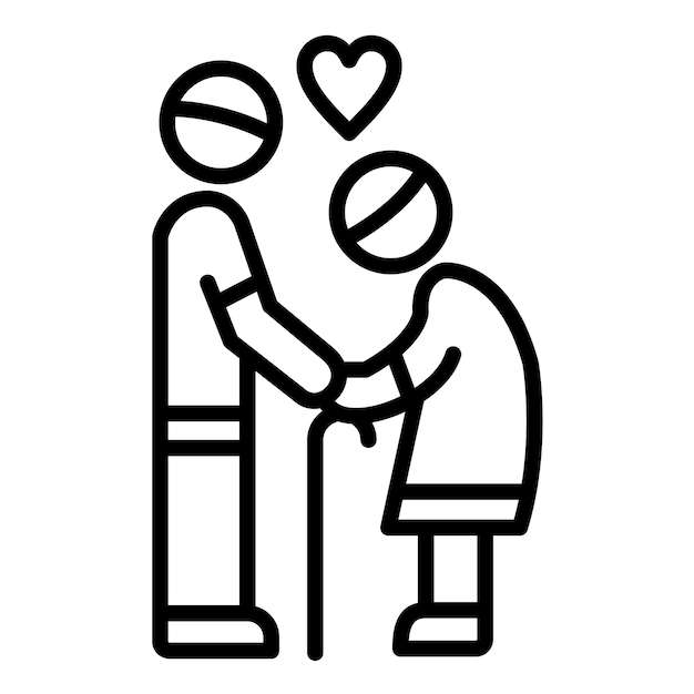 El icono vectorial de Charity Walk se puede usar para el conjunto de iconos de Charity