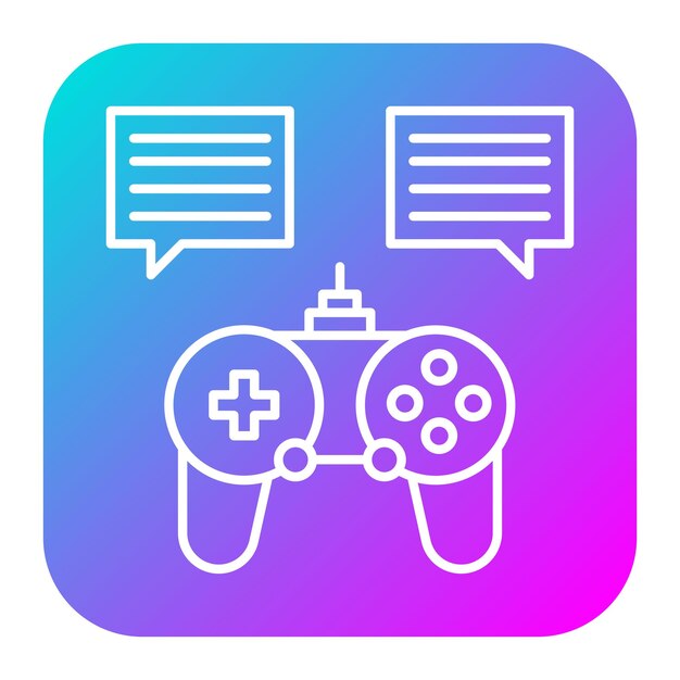 El icono vectorial de chat de juego se puede usar para el conjunto de iconos de juegos en línea