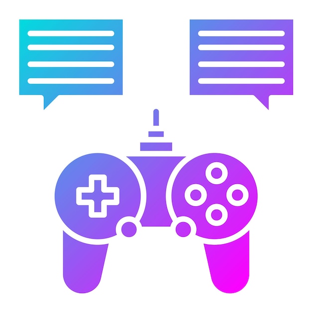 El icono vectorial de chat de juego se puede usar para el conjunto de iconos de juegos en línea