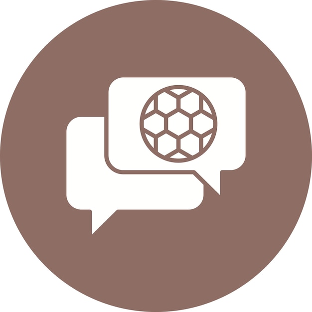 El icono vectorial de chat se puede usar para el conjunto de iconos de fútbol