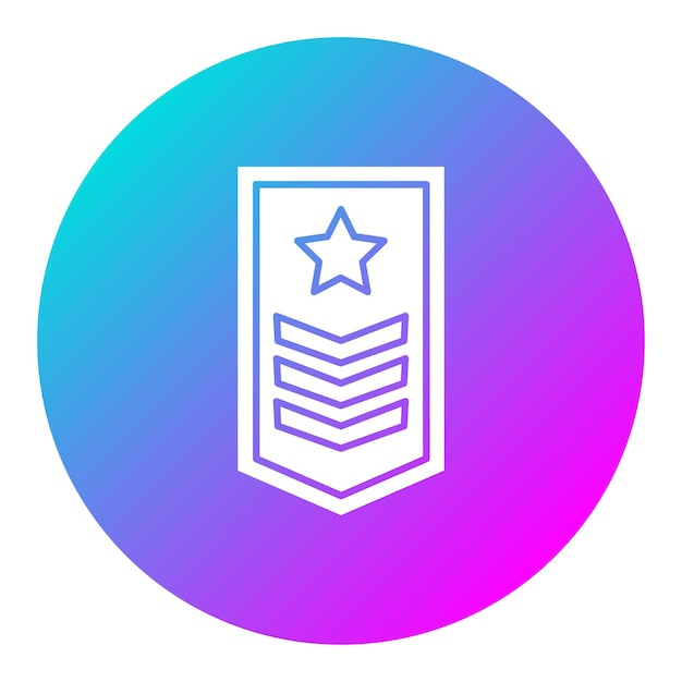 El icono vectorial de Chevron del ejército se puede usar para el conjunto de iconos militares
