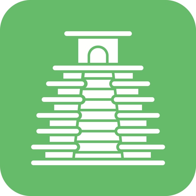 El icono vectorial de Chichen Itza se puede usar para el conjunto de iconos de puntos de referencia
