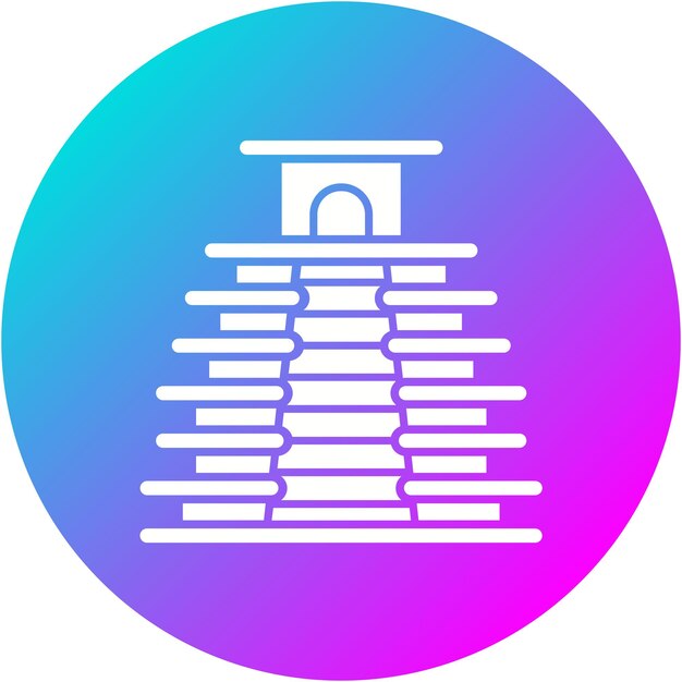 El icono vectorial de Chichen Itza se puede usar para el conjunto de iconos de puntos de referencia