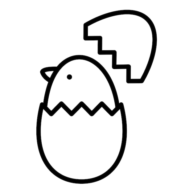 El icono vectorial de Chick Hatching se puede usar para el conjunto de iconos de Carnaval