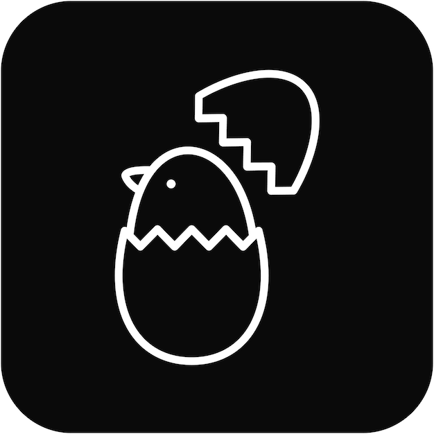El icono vectorial de Chick Hatching se puede usar para el conjunto de iconos de Carnaval