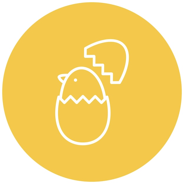 El icono vectorial de Chick Hatching se puede usar para el conjunto de iconos de Carnaval