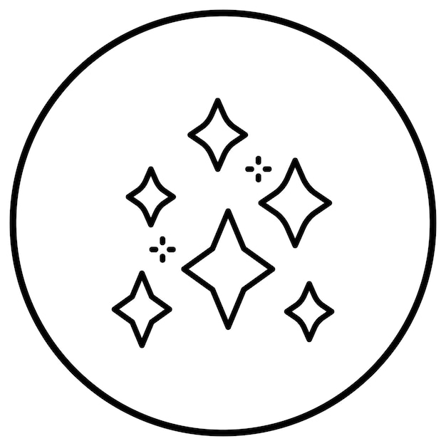 El icono vectorial de chispas se puede usar para el conjunto de iconos de fiestas y celebraciones
