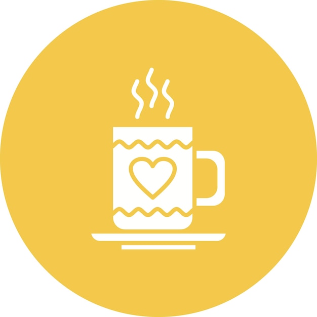 El icono vectorial de chocolate caliente se puede usar para el conjunto de iconos de dulces y caramelos