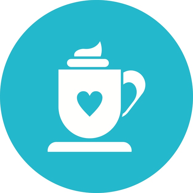 El icono vectorial de chocolate caliente se puede usar para el conjunto de iconos de invierno