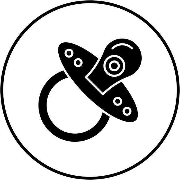 El icono vectorial del chupete se puede usar para el icono del bebé
