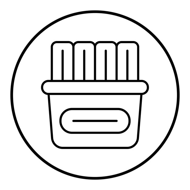 El icono vectorial de Churros se puede usar para el conjunto de iconos de panadería