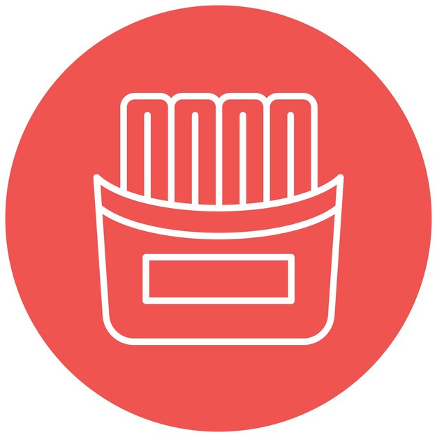 El icono vectorial de Churros se puede usar para el conjunto de iconos de World Cuisine