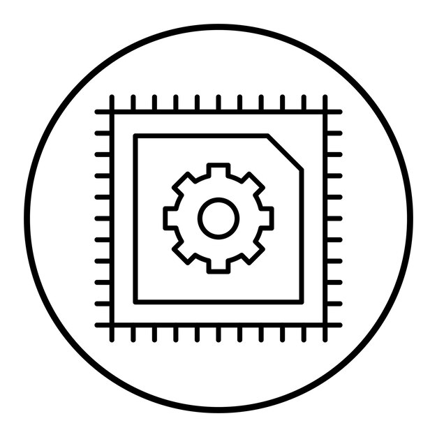 El icono vectorial de cibernética se puede utilizar para el conjunto de iconos de análisis de datos