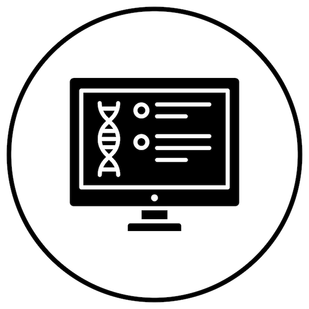 El icono vectorial de ciencias de la computación se puede utilizar para el conjunto de iconos de investigación y ciencia