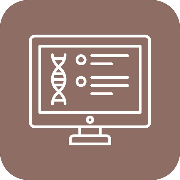 El icono vectorial de ciencias de la computación se puede utilizar para el conjunto de iconos de investigación y ciencia