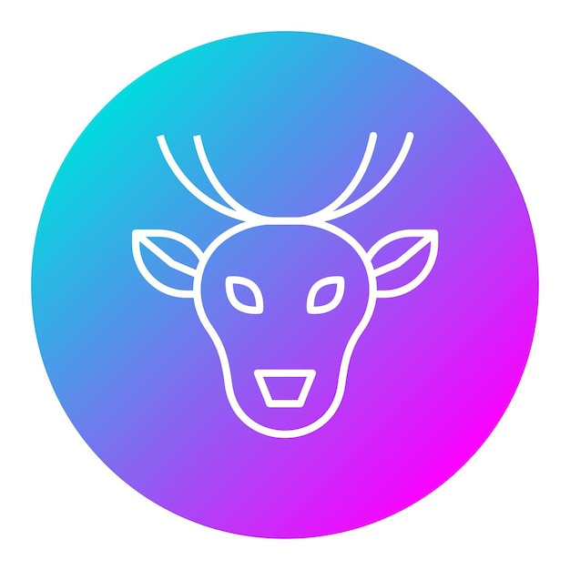 El icono vectorial de ciervo se puede usar para el conjunto de iconos de invierno