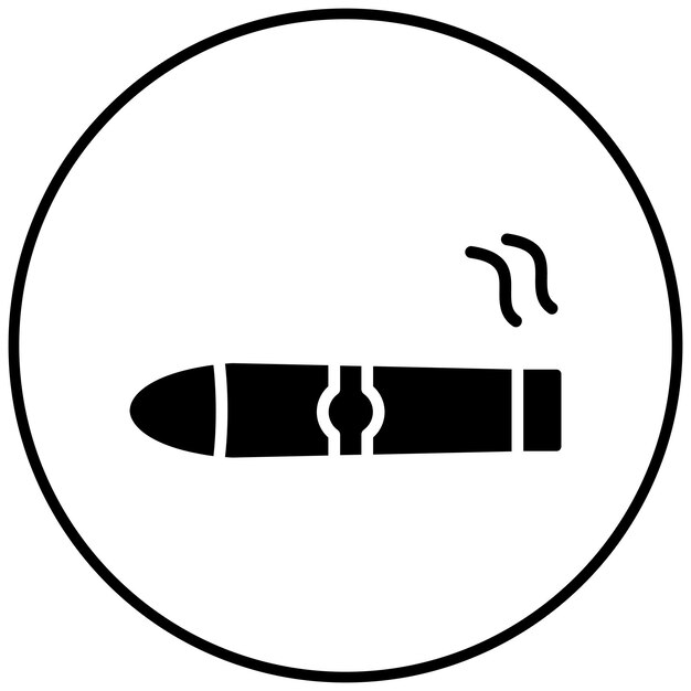 El icono vectorial del cigarro se puede usar para el conjunto de iconos de lujo