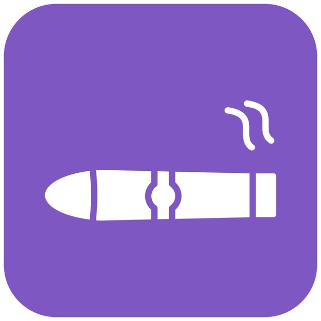 El icono vectorial del cigarro se puede usar para el conjunto de iconos de lujo