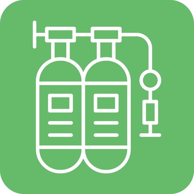 El icono vectorial del cilindro de biogás se puede utilizar para el conjunto de iconos de energía sostenible