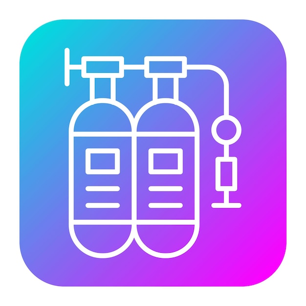 El icono vectorial del cilindro de biogás se puede utilizar para el conjunto de iconos de energía sostenible
