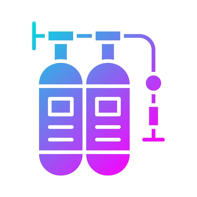 El icono vectorial del cilindro de biogás se puede utilizar para el conjunto de iconos de energía sostenible