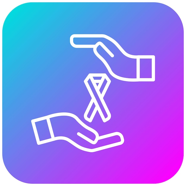 El icono vectorial de la cinta rosada se puede usar para el conjunto de iconos de quimioterapia