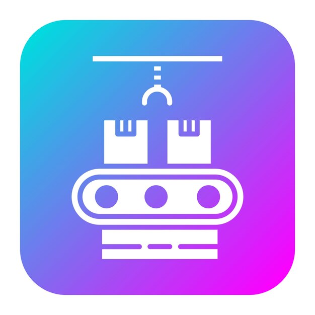 El icono vectorial de la cinta transportadora se puede utilizar para el conjunto de iconos del almacén