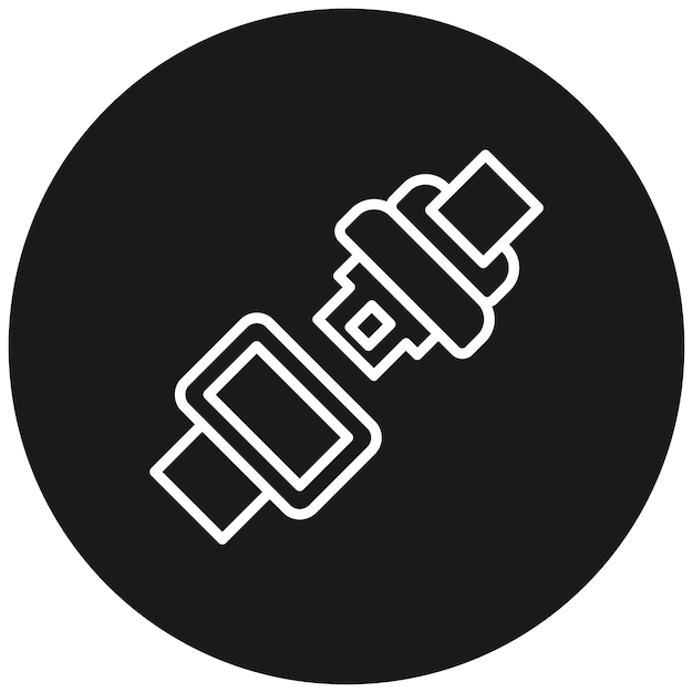 El icono vectorial del cinturón de seguridad se puede utilizar para el conjunto de iconos de carreras automáticas